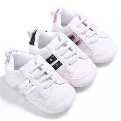 Baby Sneakers Classical Sport Soft Sole PU Leather Shoes Streaks Multi-Color First Walker Newbor Baby Boy Girl Shoes